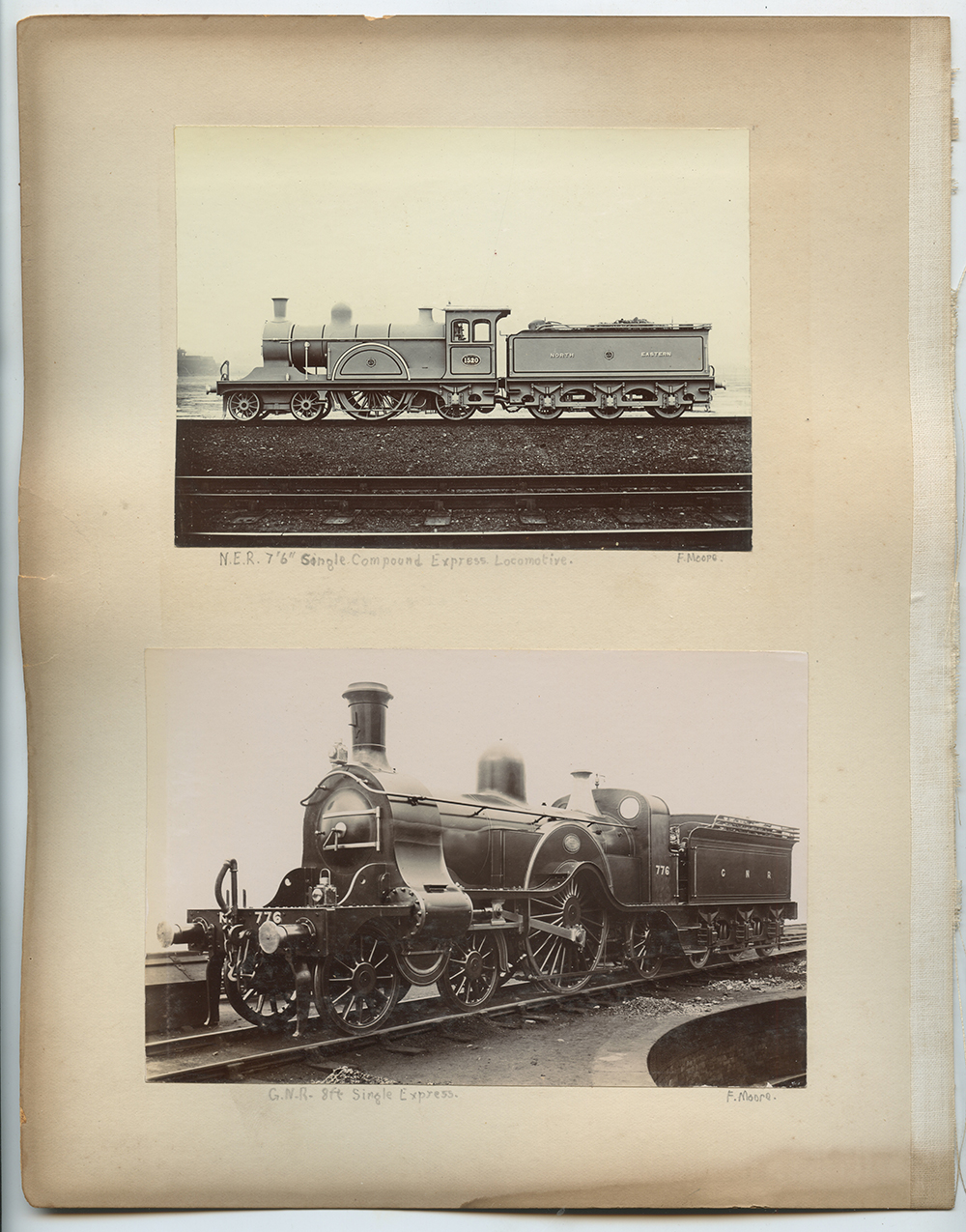 LOCOMOTIVES COMPOUND EXPRESS + SINGLE EXPRESS 1890S TRAIN RAILWAY ...