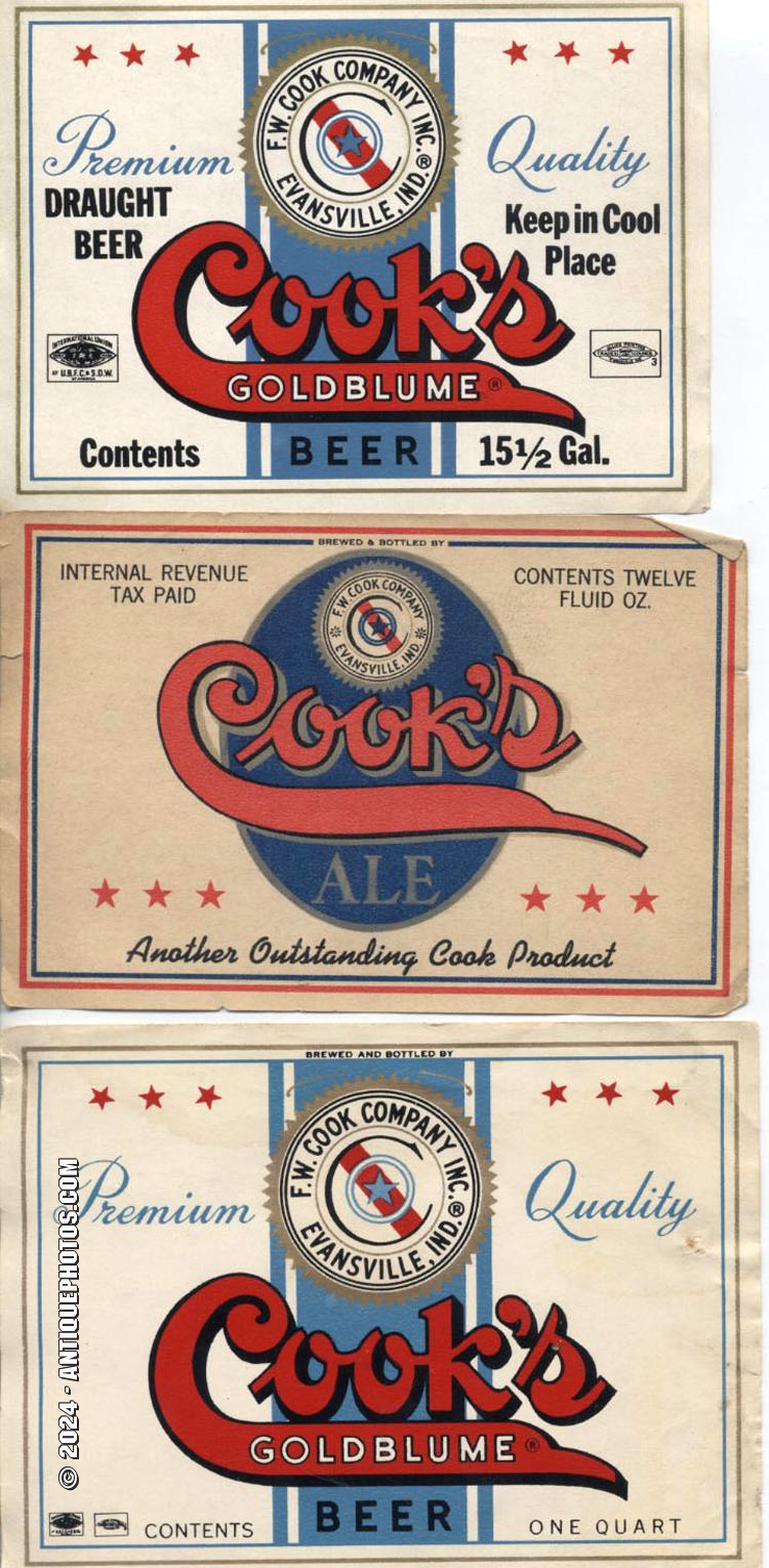 american vintage beer labels set of 3 cooks goldblume beer ebay